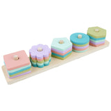 Montessori Wooden Geometric Stacking Blocks