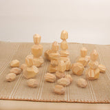 Montessori Wooden Stone Stacking Blocks