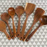 Solid Wood Spatula & Utensil Set