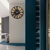 Retro Design Wood & Iron Wall Clock