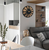 Retro Design Wood & Iron Wall Clock