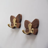 Butterfly Shape Solid Wood Hook