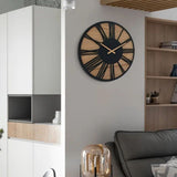 Retro Design Wood & Iron Wall Clock
