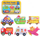 Wooden Puzzle Tin Set Box