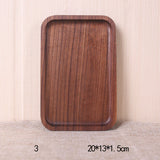 Japanese Style Walnut Dinner Plate  & Trays