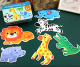 Wooden Puzzle Tin Set Box