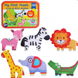 Wooden Puzzle Tin Set Box
