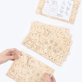 DIY Wooden Animal Puzzle Set for Kids