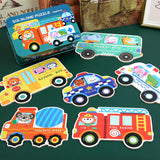 Wooden Puzzle Tin Set Box