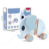 TinyTrek - Baby Elephant Wooden Pull Toy