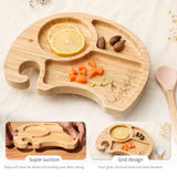 Elephant Wooden Dinnerware Set for Infants